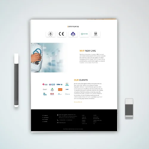 Newcare Hygeine Website by Dodge 'n Burns